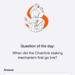 When did the Chainlink staking mechanism first go live?