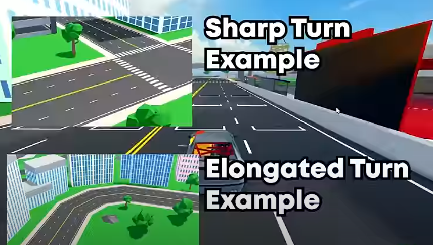 sharp turn vs elongated turn